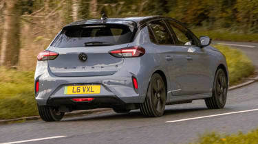 Vauxhall Corsa Electric facelift UK drive rear dynamic 3