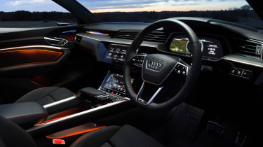 Audi Q8 e-tron SUV steering wheel