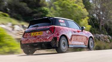 MINI JCW E prototype rear quarter