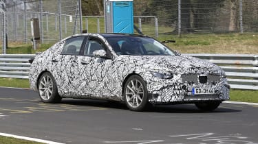 2021 Mercedes C-Class testing at the Nurburgring - Front passing 