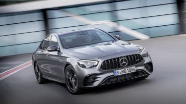 Mercedes-AMG E53 saloon driving - front view