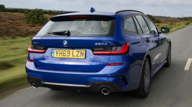 BMW 3 Series Touring driving - rear view