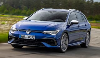 2021 Volkswagen Golf R Estate - front 3/4 driving 