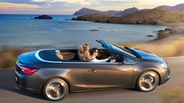 Vauxhall Cascada 2013 side with top down