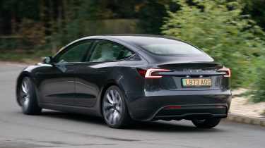 Tesla Model 3 facelift rear cornering