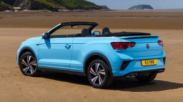 Volkswagen T-Roc Cabriolet rear 3/4 static roof down