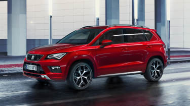 The SEAT Ateca SUV is now available in the sylish FR trim, with painted wheelarches and bumpers