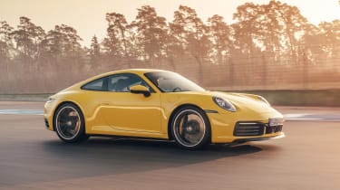 Porsche 911 coupe side track