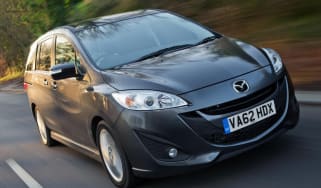 Mazda5 Venture 2013 front quarter on road news