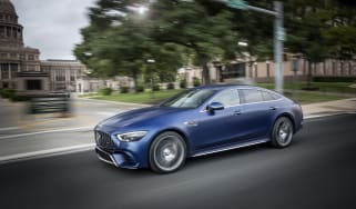 Mercedes-AMG GT 63 left hand tracking shot
