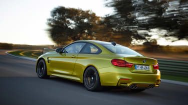 BMW M4 coupe 2014 rear action