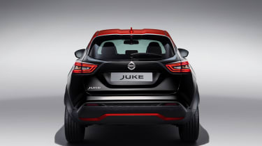 New Nissan Juke in black and red - rear end
