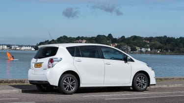 Despite having thick rear quarter panels, visibility in the Toyota Verso is good