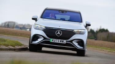 Mercedes EQE SUV front handling