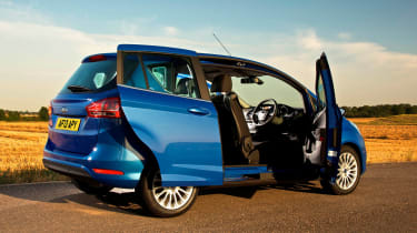 The Ford&#039;s party trick is its unrestricted access, with no middle door pillar and a convenient sliding rear door 