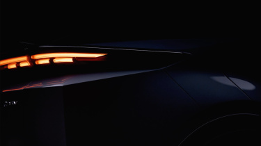 Toyota electric SUV teaser tail light