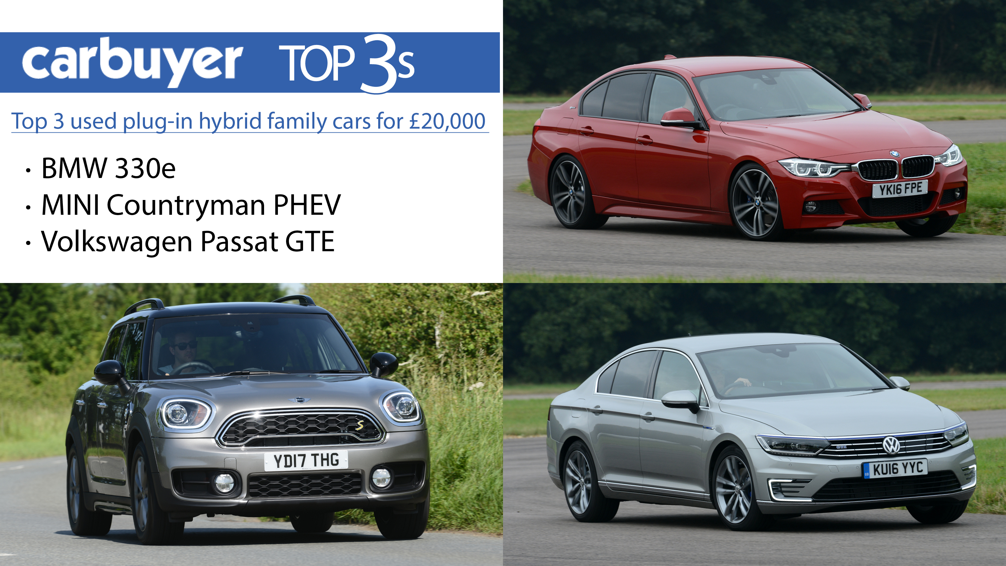 top 3 used plug in hybrid family cars for ps