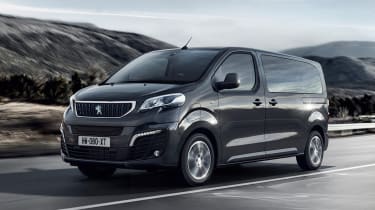 Peugeot e-Traveller MPV front 3/4 tracking
