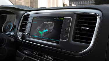 Peugeot e-Traveller MPV infotainment display